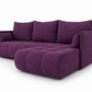 Corner Sofa Bed NESSA Aubergine