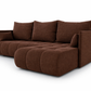 Corner Sofa Bed NESSA Chocolate brown