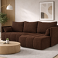 Corner Sofa Bed NESSA Chocolate brown