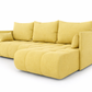 Corner Sofa Bed NESSA Pastel Yellow