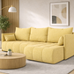 Corner Sofa Bed NESSA Pastel Yellow