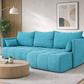 Corner Sofa Bed NESSA Turquoise