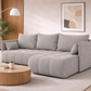 Corner Sofa Bed NESSA Light grey