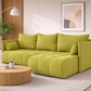 Corner Sofa Bed NESSA Olive Green