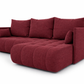 Corner Sofa Bed NESSA Burgundy