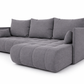 Corner Sofa Bed NESSA Medium Grey