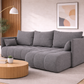 Corner Sofa Bed NESSA Medium Grey