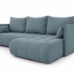 Corner Sofa Bed NESSA Dusty Blue