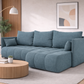 Corner Sofa Bed NESSA Dusty Blue
