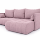 Corner Sofa Bed NESSA Dusty Pink