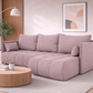 Corner Sofa Bed NESSA Dusty Pink