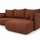 Corner Sofa Bed NESSA Rust Brown