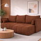 Corner Sofa Bed NESSA Rust Brown