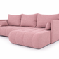 Corner Sofa Bed NESSA Old Rose