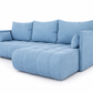 Corner Sofa Bed NESSA Sky Blue