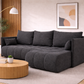 Corner Sofa Bed NESSA Dark Charcoal Grey