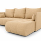 Corner Sofa Bed NESSA Warm Beige