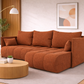 Corner Sofa Bed NESSA Burnt Orange