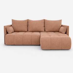 Corner Sofa Bed NESSA Muted Terracotta