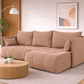 Corner Sofa Bed NESSA Muted Terracotta