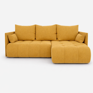 Corner Sofa Bed NESSA Mustard