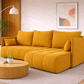 Corner Sofa Bed NESSA Mustard