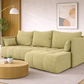 Corner Sofa Bed NESSA Light Olive