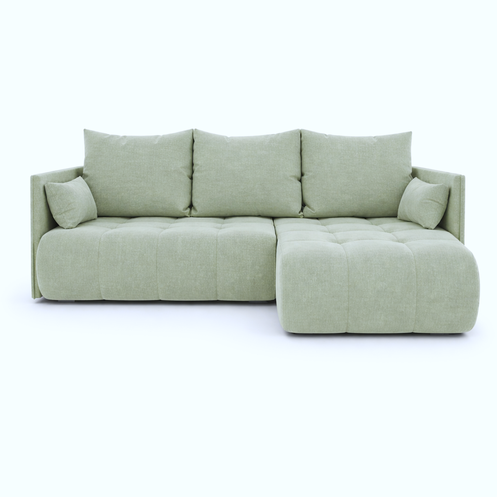 Corner Sofa Bed NESSA Mint Green
