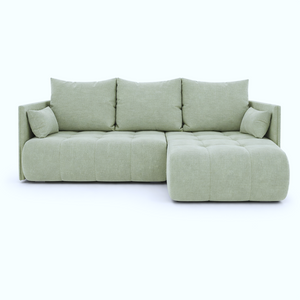 Corner Sofa Bed NESSA Mint Green