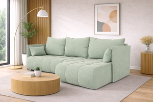 Corner Sofa Bed NESSA Mint Green