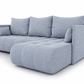 Corner Sofa Bed NESSA Light Dove Grey