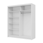 White Mirrored Sliding Door Wardrobe 160cm – NORWICH