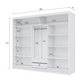 DOVER 250cm Sliding Door Wardrobe Oak Craft / Graphite Glass