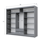 Graphite Mirrored Sliding Door Wardrobe 250cm – DERBY