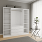 Oak Wellington Mirrored Hinged Door Wardrobe 196cm – HAMPTON D4