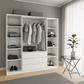 Graphite Mirrored Hinged Door Wardrobe 196cm – HAMPTON D4