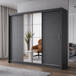 RADLEY 2 250cm Sliding Door Wardrobe Graphite + Mirror