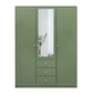 Bottle Green Mirrored Hinged Door Wardrobe 149cm – HUDSON II D3