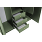 Dark Blue Mirrored Hinged Door Wardrobe 149cm – HUDSON II D3