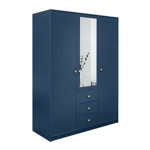 Wardrobe HUDSON II D3 Dark Blue + Mirror