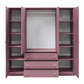 Plum Mirrored Hinged Door Wardrobe 196cm – HUDSON II D4