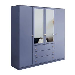 Wardrobe HUDSON II D4 Dull Blue + Mirror