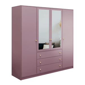 Wardrobe HUDSON II D4 Plum + Mirror