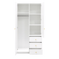Black Mirrored Hinged Door Wardrobe 100cm – HUDSON D2