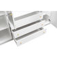 White Mirrored Hinged Door Wardrobe 196cm – HUDSON D4