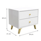 Bedside Table HUDSON White