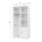 Wardrobe HAMPTON LUX D2 Oak Wotan