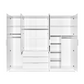 Wardrobe DALTON 255 White + Mirror
