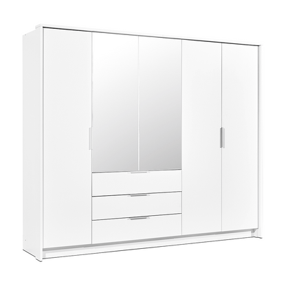 Wardrobe DALTON 255 White + Mirror