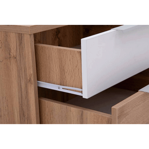 Bedside Table BRISTOL Oak Wotan / White